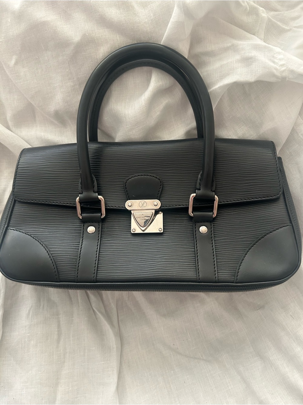 Classic Black Structured Top-Handle Women's Bag- Louis Vuitton